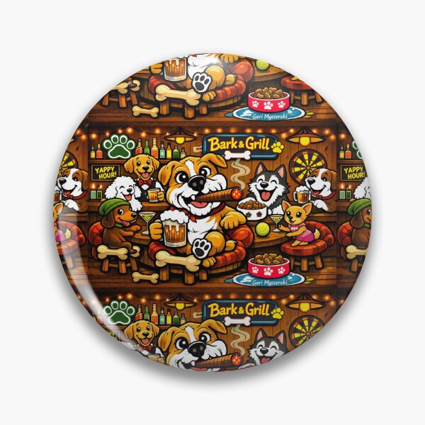 Item preview, Bark and Grill Dog Bar  designed and sold by The Art Queen Of Michigan .