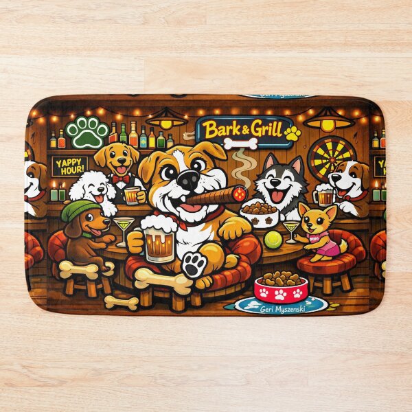 Item preview, Bark and Grill Dog Bar  designed and sold by The Art Queen Of Michigan .