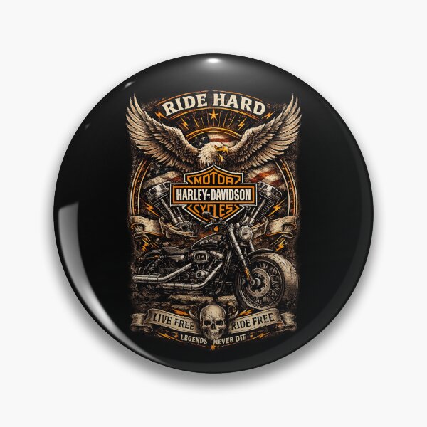 Item preview, Harley Ride Hard Live Free Legends Never Die — Biker designed and sold by IronRoadCo.