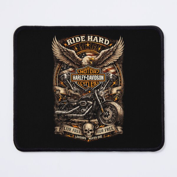 Item preview, Harley Ride Hard Live Free Legends Never Die — Biker designed and sold by IronRoadCo.