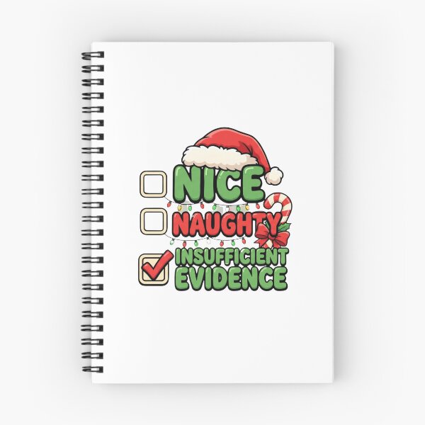Item preview, nice naughty insufficient evidence christmas humor designed and sold by ArtDesignTp.
