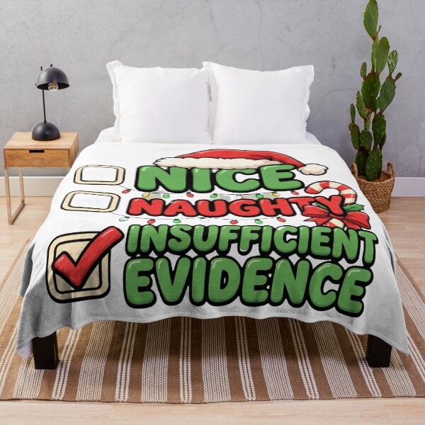 Item preview, nice naughty insufficient evidence christmas humor designed and sold by ArtDesignTp.