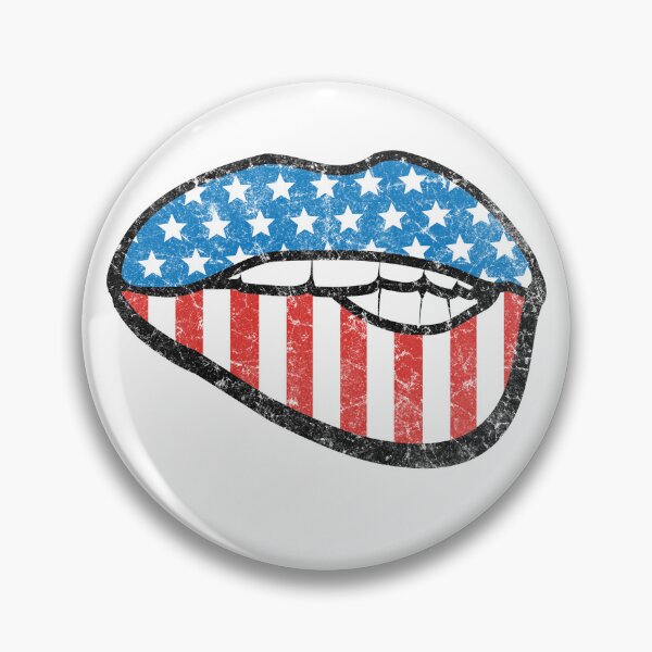 Item preview, Patriotic American Flag Lips Retro Graphic designed and sold by The secret storage room.