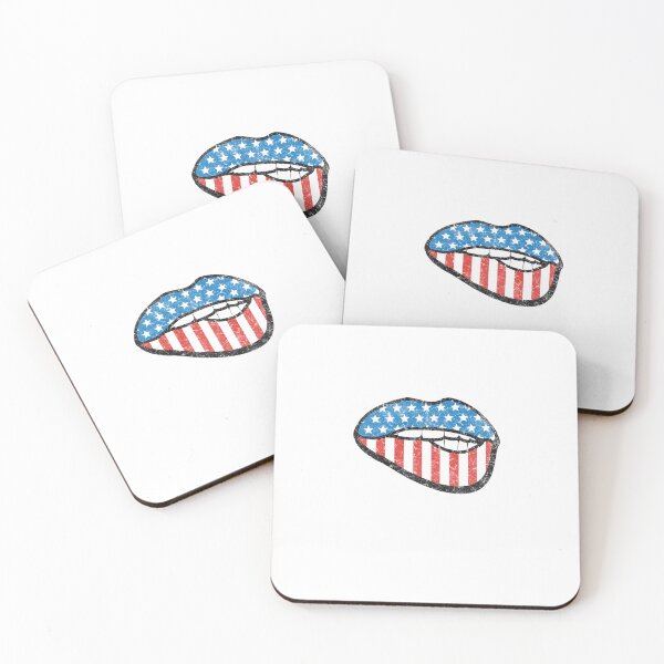 Item preview, Patriotic American Flag Lips Retro Graphic designed and sold by The secret storage room.