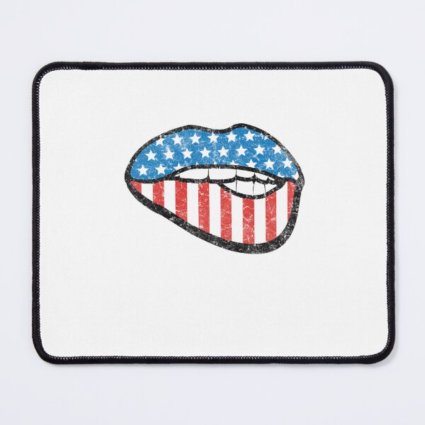 Item preview, Patriotic American Flag Lips Retro Graphic designed and sold by The secret storage room.