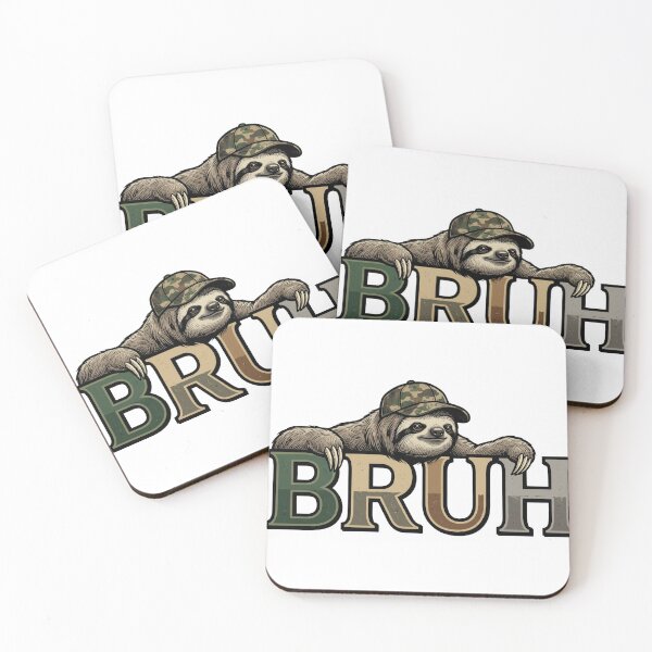 Item preview, quirky sloth bruh sarcastic humor meme art designed and sold by ArtDesignTp.