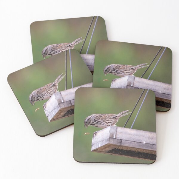 Item preview, Song Sparrow Drops His Mealworm designed and sold by CarolM.