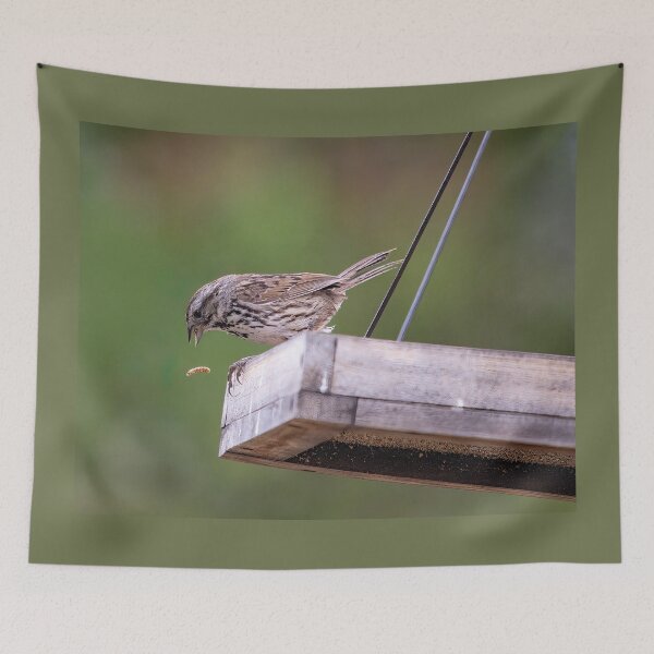 Item preview, Song Sparrow Drops His Mealworm designed and sold by CarolM.