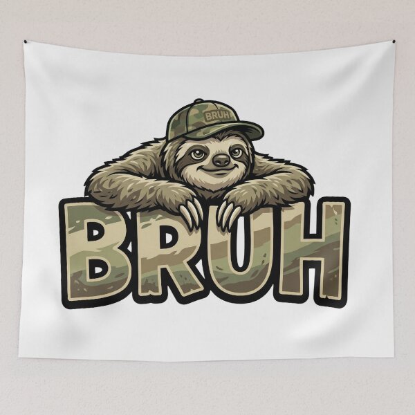 Item preview, bruh sloth funny quote relaxed meme style designed and sold by ArtDesignTp.