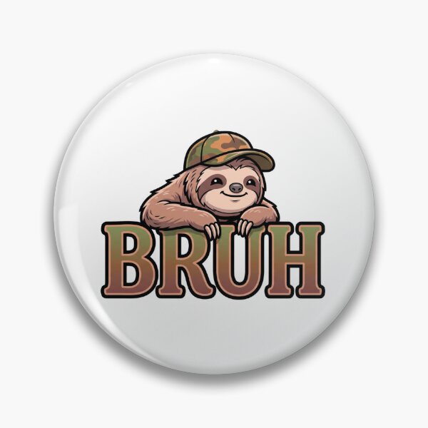 Item preview, funny sarcastic sloth bruh lazy meme art designed and sold by ArtDesignTp.
