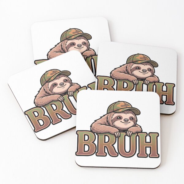 Item preview, funny sarcastic sloth bruh lazy meme art designed and sold by ArtDesignTp.