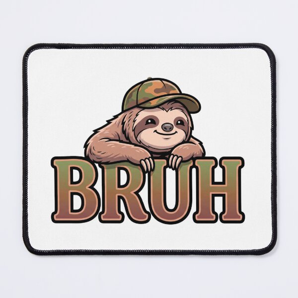 Item preview, funny sarcastic sloth bruh lazy meme art designed and sold by ArtDesignTp.