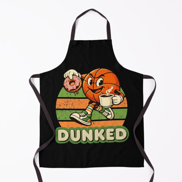 Item preview, Dunked Retro Basketball Coffee and Donut Cartoon designed and sold by KennyBartender.