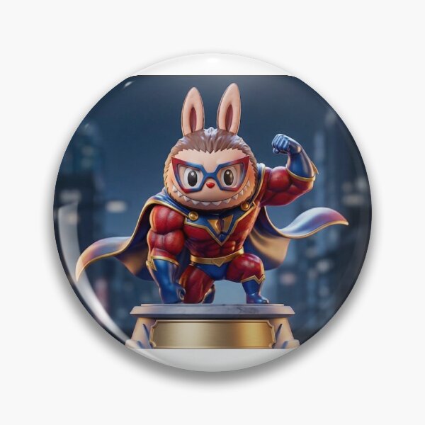 Item preview, Muscular Rabbit Superhero City Skyline designed and sold by 1StarFast1.