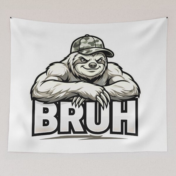 Item preview, funny bruh sloth meme relaxed humor style designed and sold by ArtDesignTp.