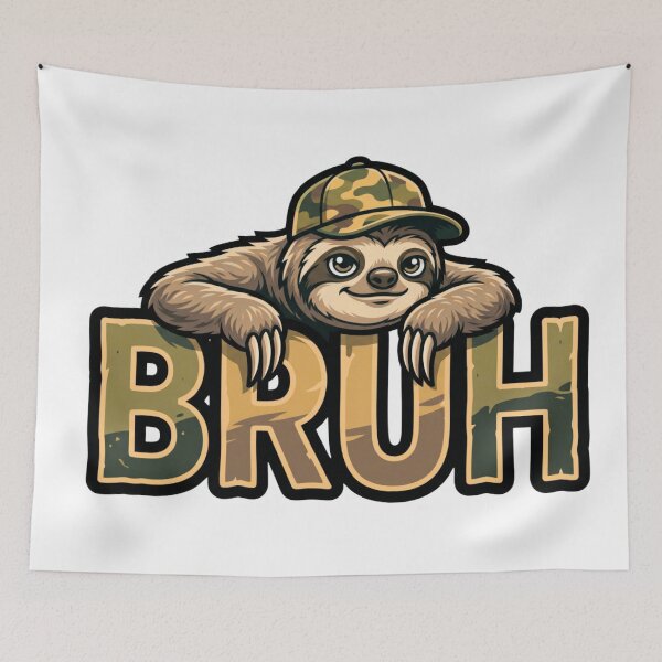 Item preview, lazy sloth bruh meme funny sarcastic art designed and sold by ArtDesignTp.