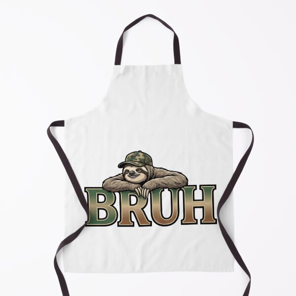 Item preview, sarcastic sloth bruh quote funny meme design designed and sold by ArtDesignTp.