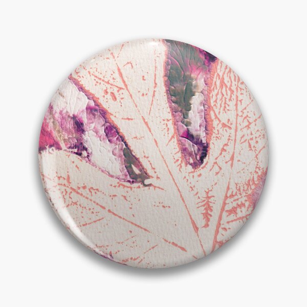 Item preview, Fig Leaf Echo — Ghost Monoprint in Magenta Plum designed and sold by Gentle Bookbinding.