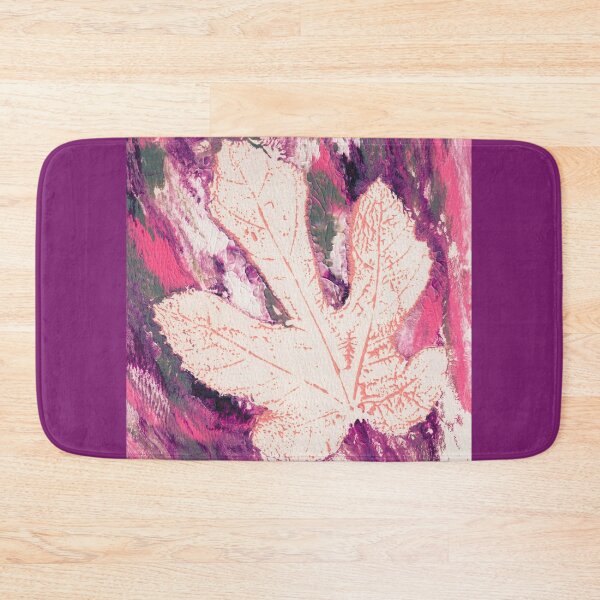 Item preview, Fig Leaf Echo — Ghost Monoprint in Magenta Plum designed and sold by Gentle Bookbinding.