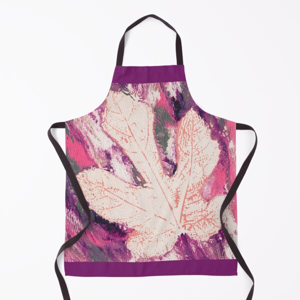 Item preview, Fig Leaf Echo — Ghost Monoprint in Magenta Plum designed and sold by Gentle Bookbinding.