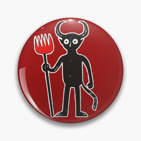Item preview, cute devil holding a pitchfork designed and sold by HauntedEmporium.