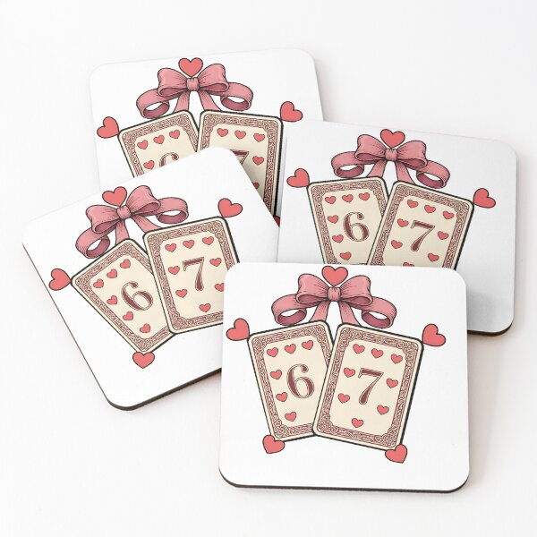 Item preview, funny 67 pink cherry dice hearts coquette retro humor designed and sold by ArtDesignTp.