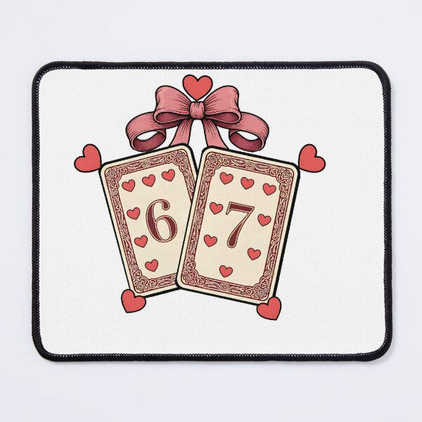 Item preview, funny 67 pink cherry dice hearts coquette retro humor designed and sold by ArtDesignTp.