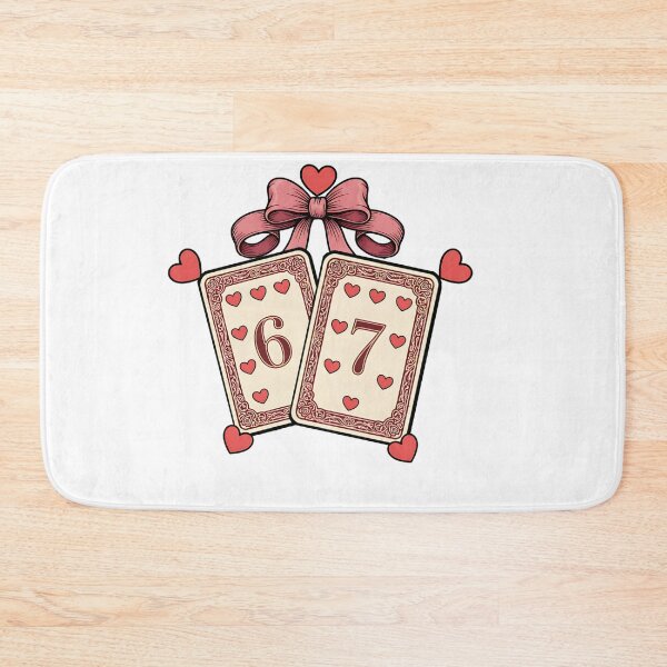 Item preview, funny 67 pink cherry dice hearts coquette retro humor designed and sold by ArtDesignTp.