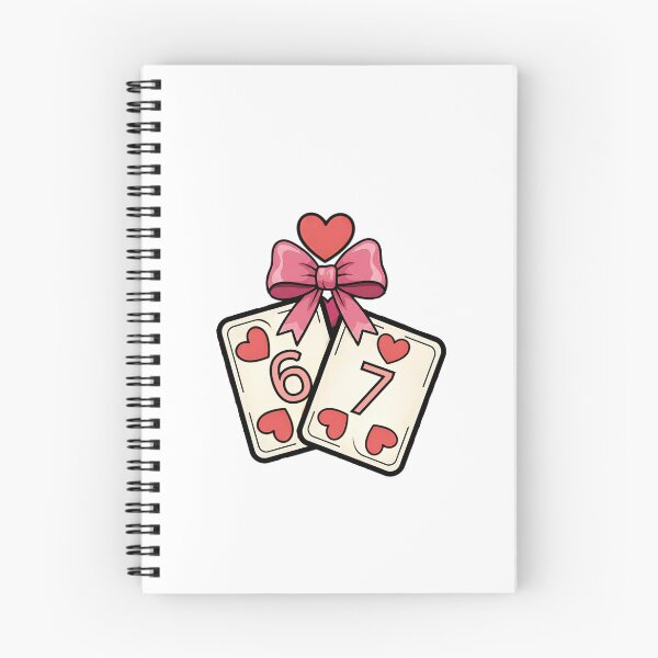 Item preview, cute playing cards 67 dice  retro six seven Valentine  cherry heart designed and sold by ArtDesignTp.