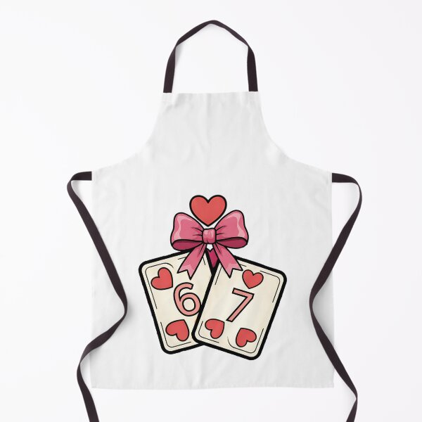 Item preview, cute playing cards 67 dice  retro six seven Valentine  cherry heart designed and sold by ArtDesignTp.
