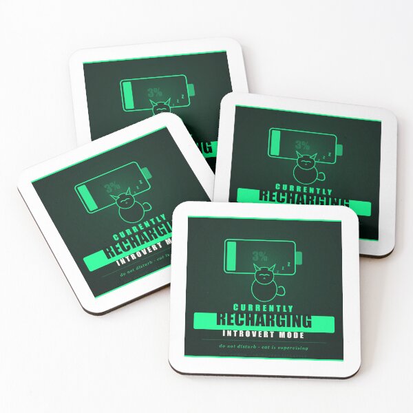 Item preview, Currently Recharging Introvert Mode Cat Do Not Disturb Funny Gift designed and sold by Mega-Shopping.
