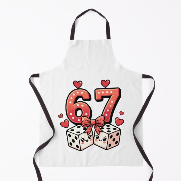 Item preview, Valentine six seven 67 dice lucky  pink cherries playful retro  Valentine designed and sold by ArtDesignTp.