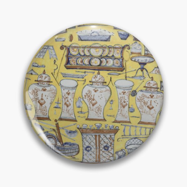 Item preview, Cheerful China Pattern on Yellow Background designed and sold by GrayHareCards.