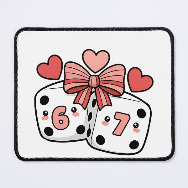 Item preview, Funny Valentine Playing Cards Preppy humor Retro Dice 6 7 Coquette Pink designed and sold by ArtDesignTp.