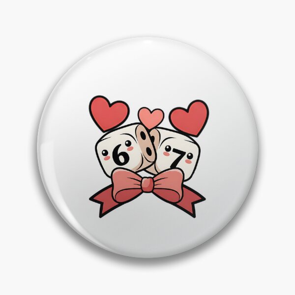Item preview, 67 lucky seven cherry hearts retro card humor six seven designed and sold by ArtDesignTp.