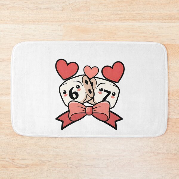 Item preview, 67 lucky seven cherry hearts retro card humor six seven designed and sold by ArtDesignTp.