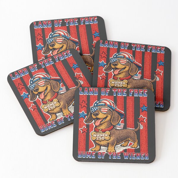 Item preview, Funny Patriotic Dachshund 4th of July America 250 years - Wiener dog 250 designed and sold by Youngkev-arts.