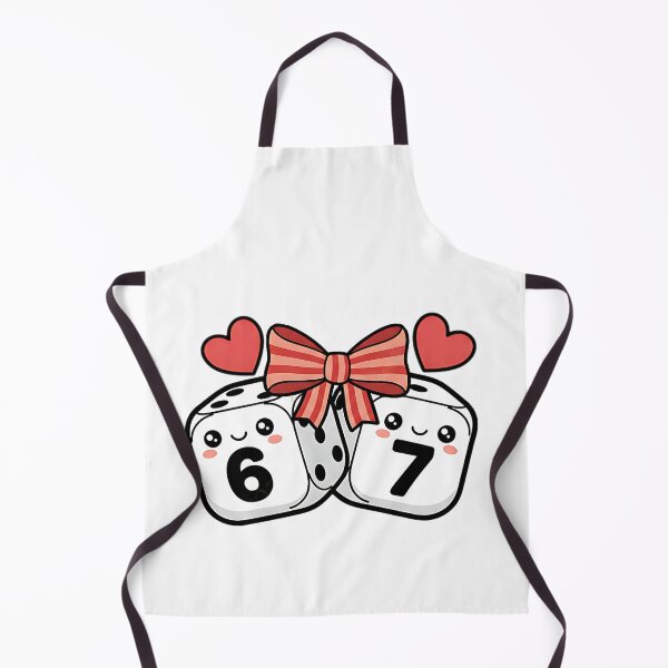 Item preview, funny 67 dice cute coquette dice hearts cherry retro vibe Valentine designed and sold by ArtDesignTp.