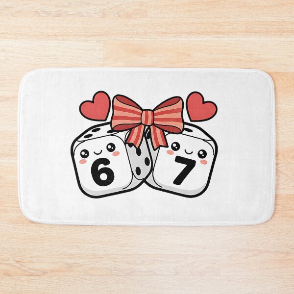 Item preview, funny 67 dice cute coquette dice hearts cherry retro vibe Valentine designed and sold by ArtDesignTp.
