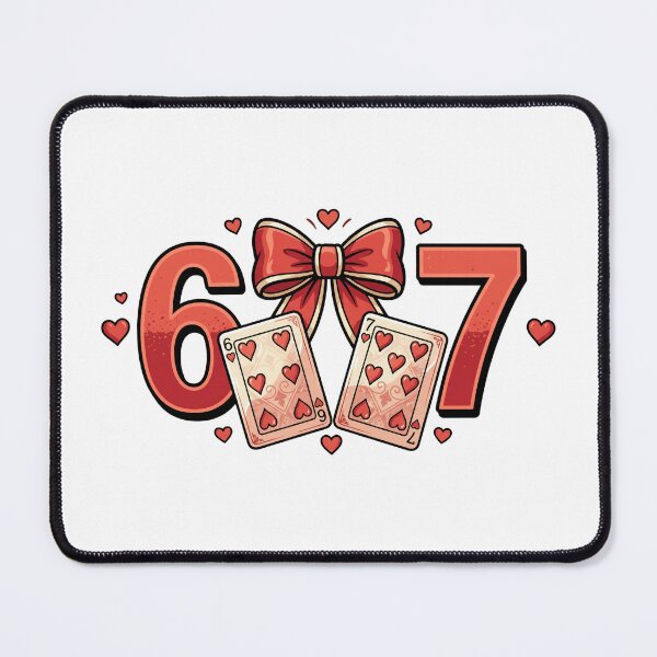 Item preview, funny 67 Playing Cards Preppy Dice cherry heart retro humor art designed and sold by ArtDesignTp.