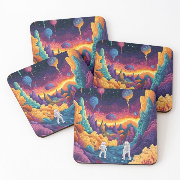Item preview, Lollipop Planet Exploration: Surreal Astronaut Art designed and sold by LuminousFoundry.
