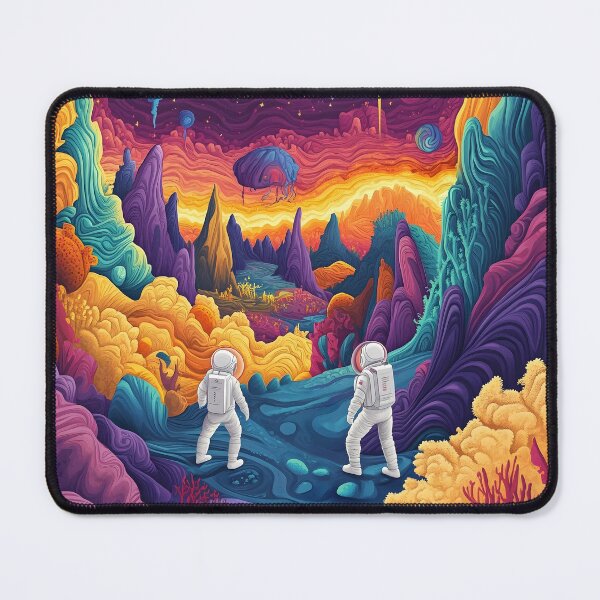 Item preview, Lollipop Planet Exploration: Surreal Astronaut Art designed and sold by LuminousFoundry.