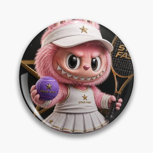 Artikelvorschau, Ausgefallenes pinkes Monsterhasen-Tennismaskottchen entworfen und verkauft von 1StarFast1.