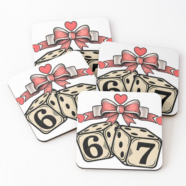 Item preview, Playing Cards Preppy Dice 6 7 Valentine  dice cherry heart coquette art designed and sold by ArtDesignTp.