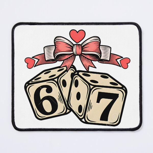 Item preview, Playing Cards Preppy Dice 6 7 Valentine dice cherry heart coquette art designed and sold by ArtDesignTp.