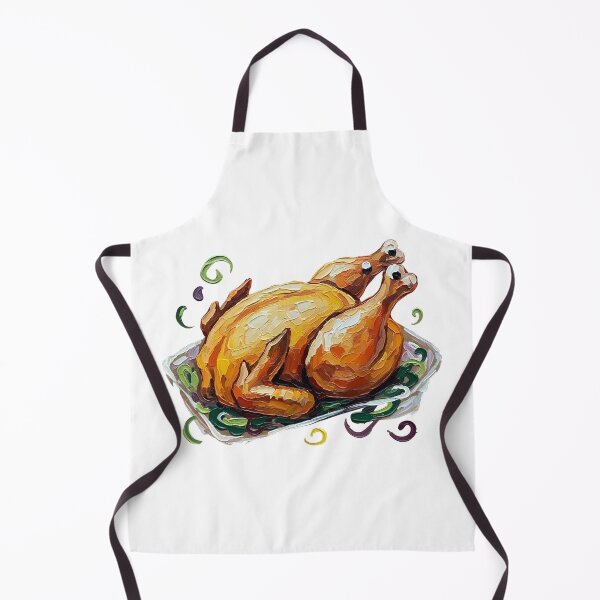 Item preview, National Rotisserie Chicken Day Palette Knife Painting Food Art designed and sold by GymTanLaundry.