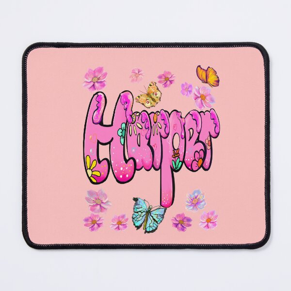 Item preview, Harper name with flowers - Pink floral butterfly aesthetic  designed and sold by Artonmytee.