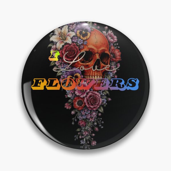 Item preview, I Love Flowers – Floral Skull Dark Aesthetic Design designed and sold by NOXSCORP.