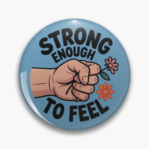 Item preview, The Courage to Feel | Strong Enough To Feel Mental Health Sticker | Trauma Recovery Gift for Therapists Survivors & Veterans designed and sold by ُEldalal-Design.