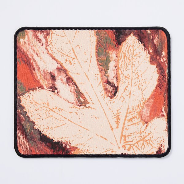 Item preview, Fig Leaf Echo — Ghost Monoprint in Warm Terracotta designed and sold by Gentle Bookbinding.